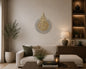 Ayatul Kursi Round Islamic Wall Art  Gold & Silver Metal Calligraphy